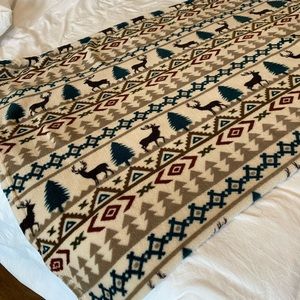 Fleece throw blanket